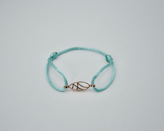 LarMar® BRACELET  ROSE GOLD WITH TURQUOISE CORD