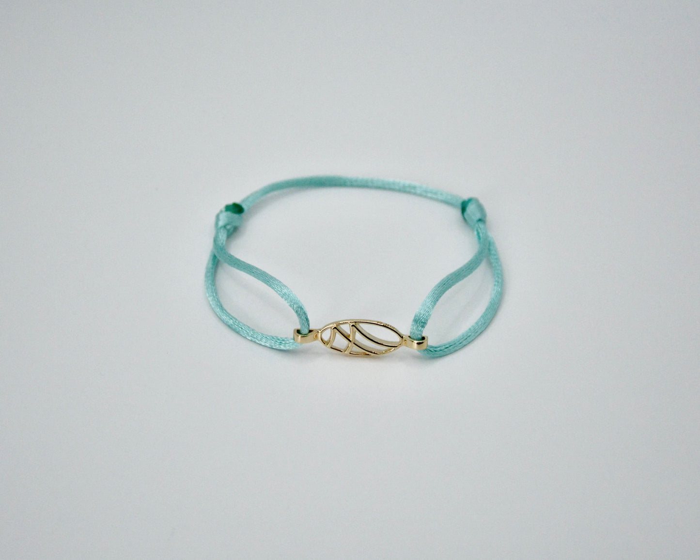 LarMar® BRACELET YELLOW GOLD ON TURQUOISE CORD