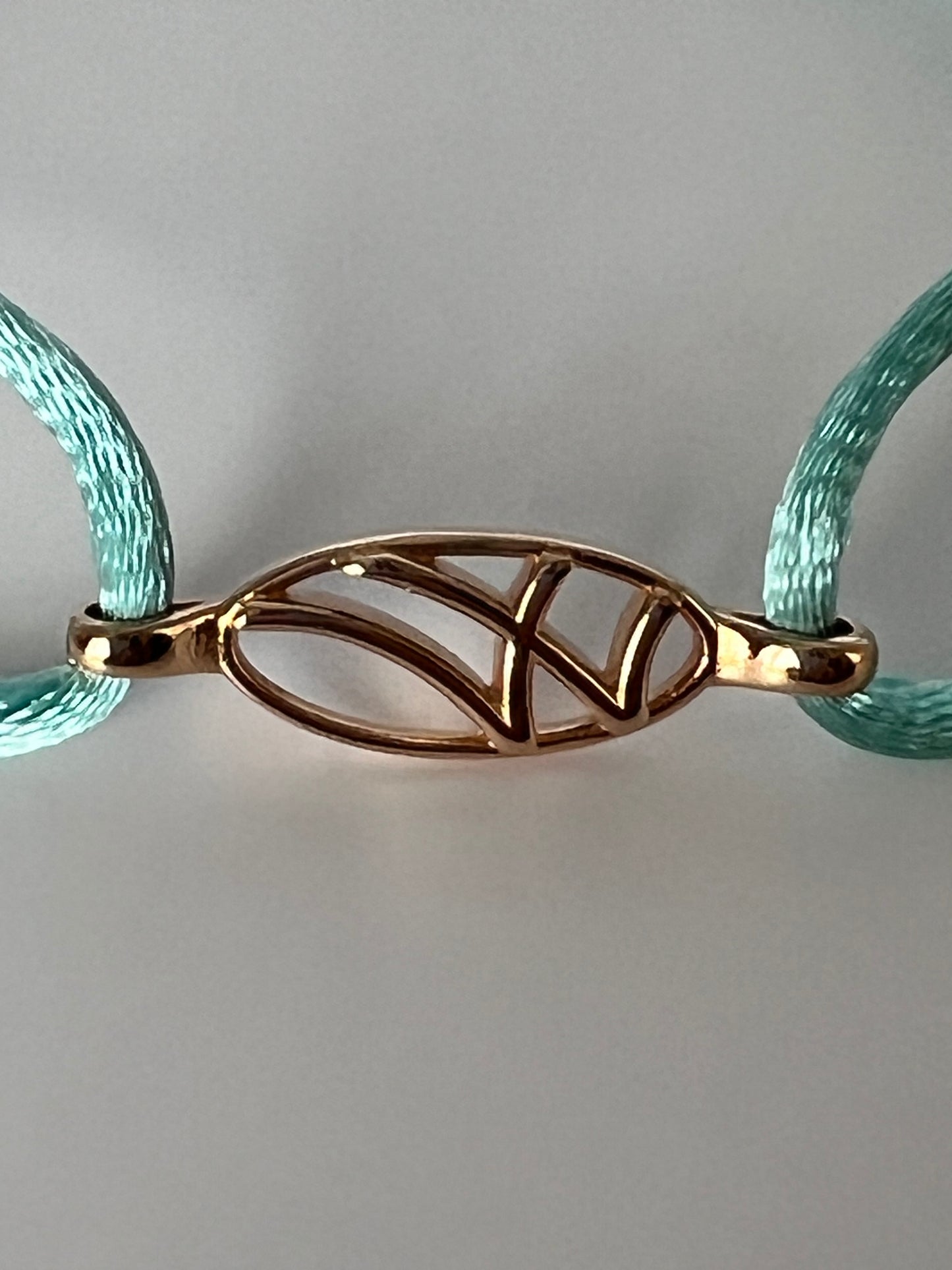 LarMar® BRACELET  ROSE GOLD WITH TURQUOISE CORD