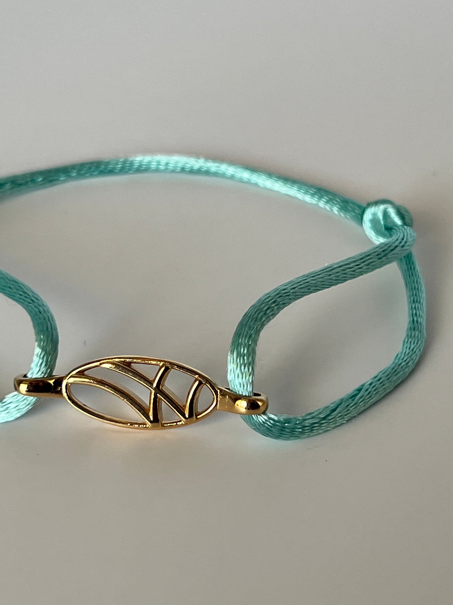 LarMar® BRACELET YELLOW GOLD ON TURQUOISE CORD